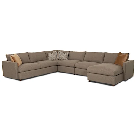 Casual Sectional Sofa with RAF Chaise